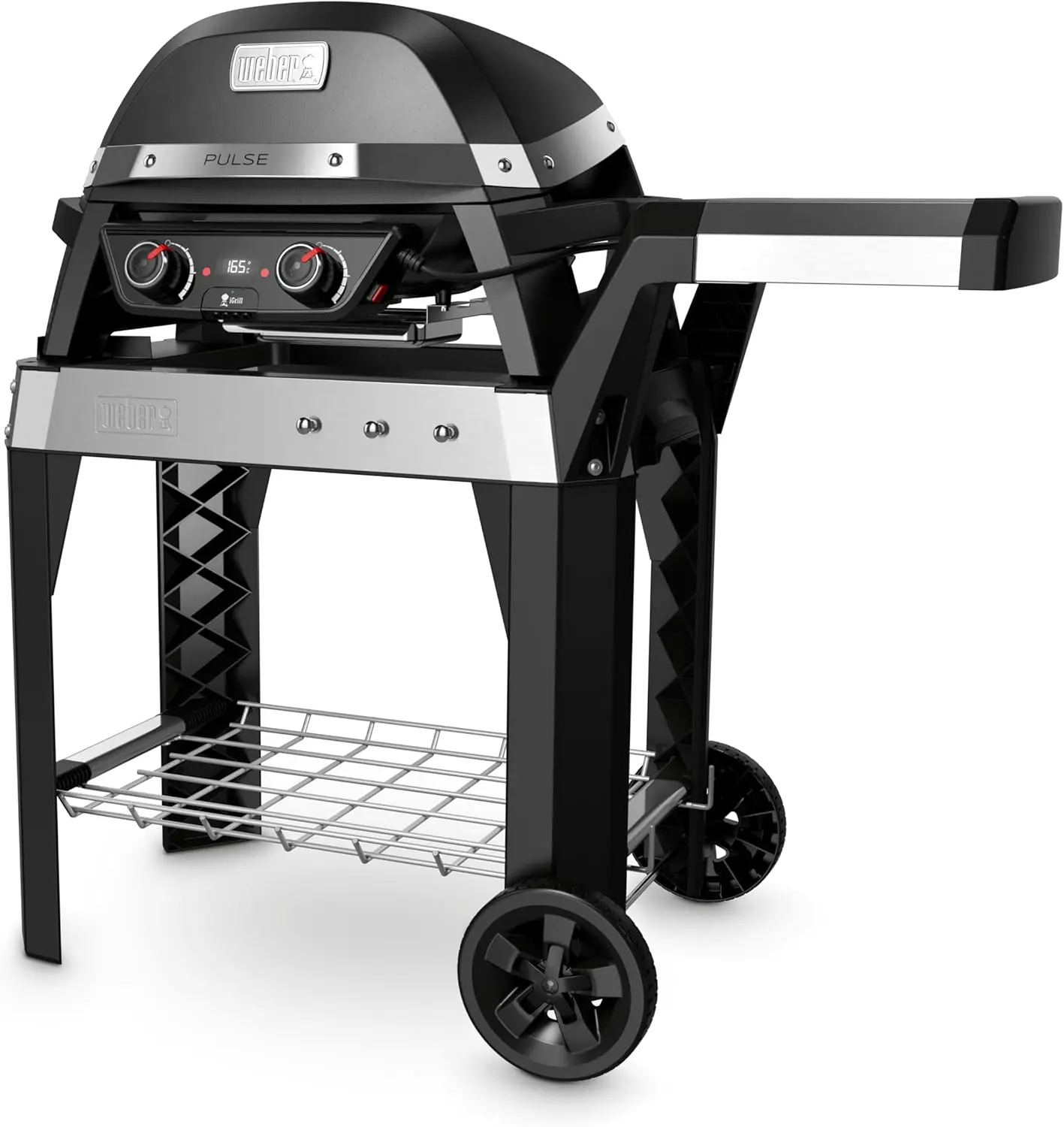 Barbecue weber en métal noir vue 3