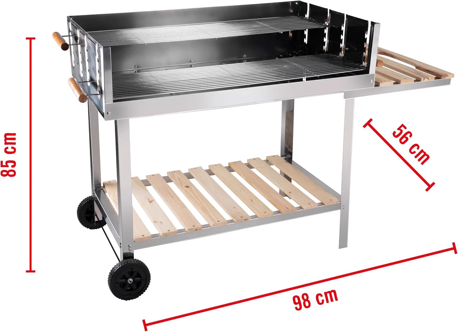 Barbecue à charbon en bois vue 2