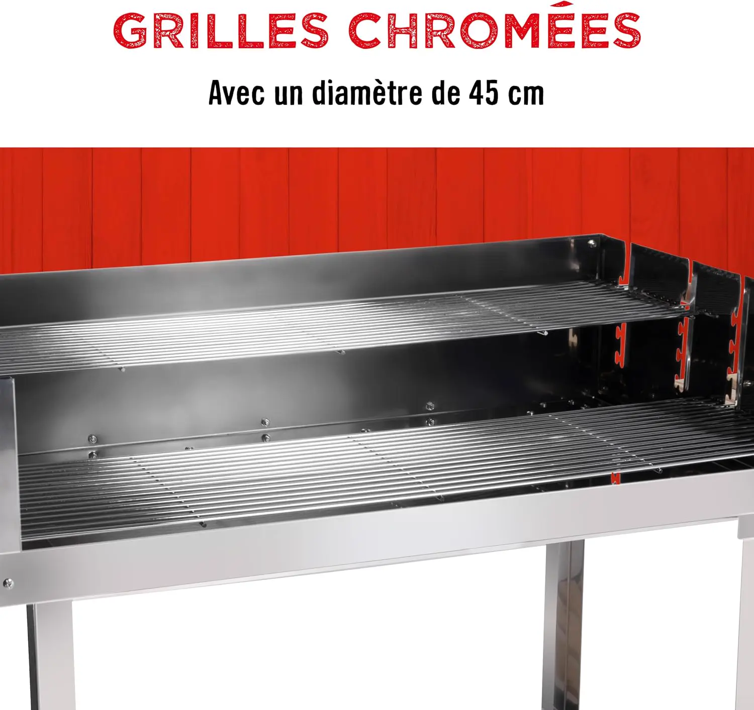 Barbecue à charbon en bois vue 5