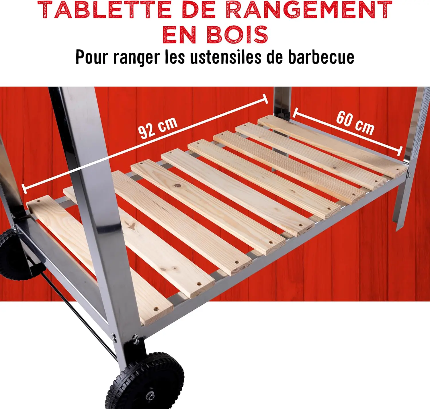 Barbecue à charbon en bois vue 7