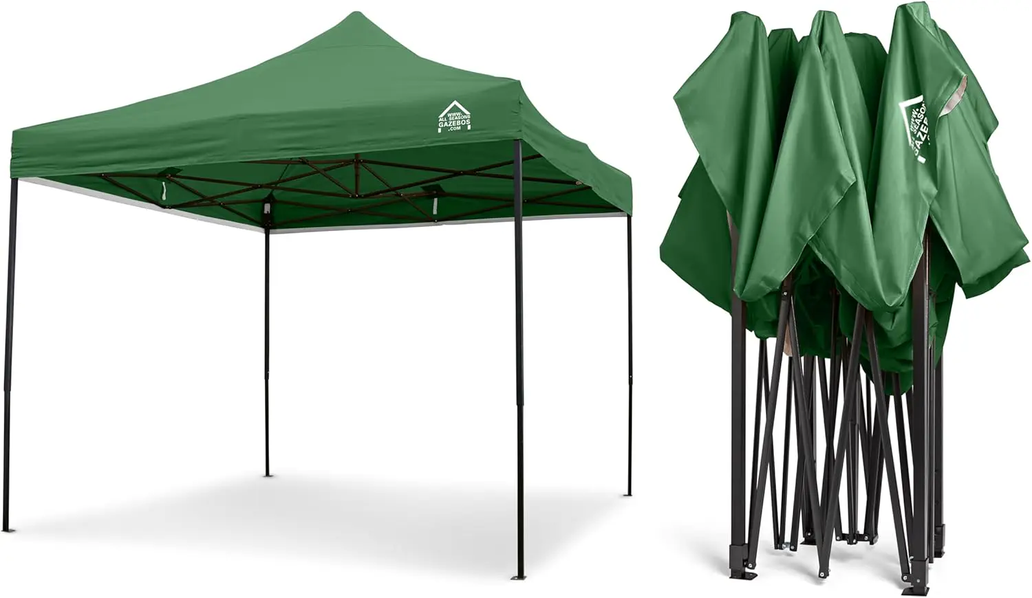 Tonnelle en métal vert 9 m² vue 3