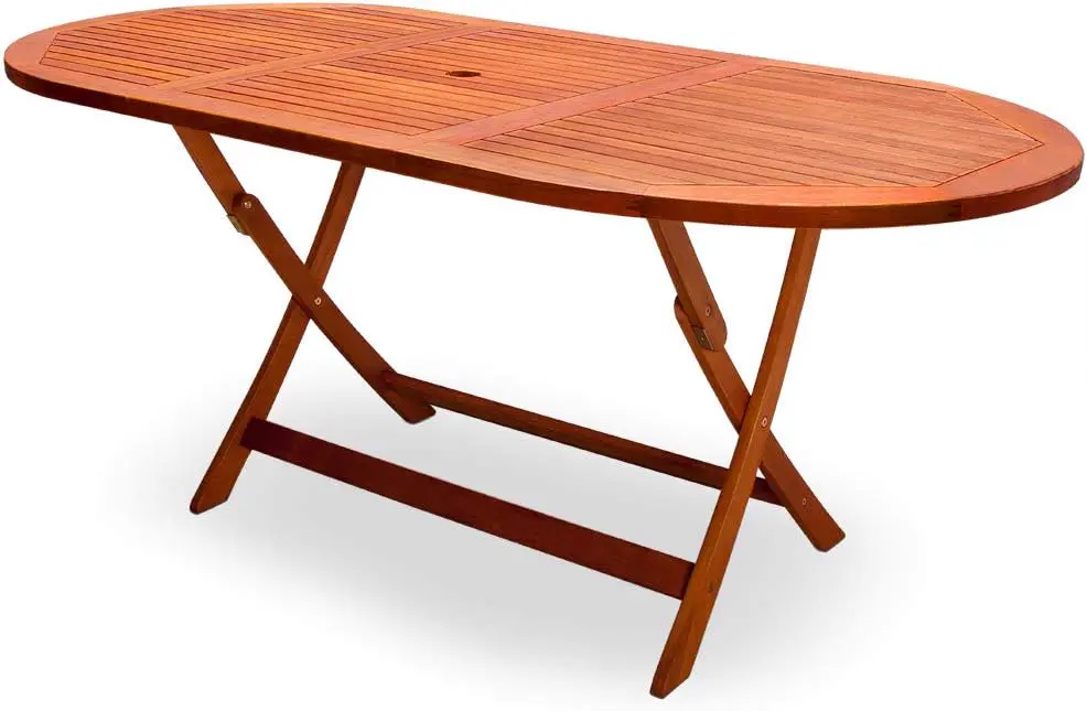 Casaria® Table D Extérieur Alabama Salon De Jardin Exterieur Ovale 6
