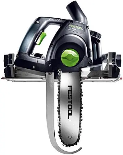Tronçonneuse électrique en aluminium vert vue 2