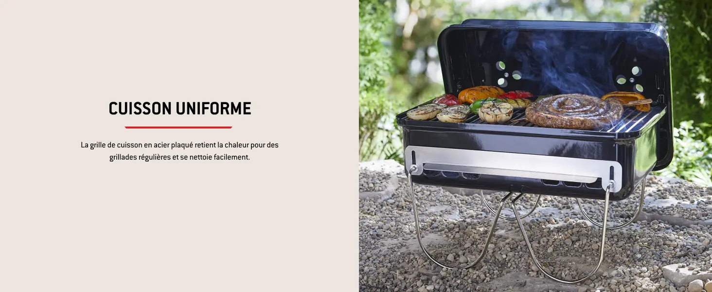 Barbecue weber 4 places en métal noir 42 m² — contenu détaillé 6