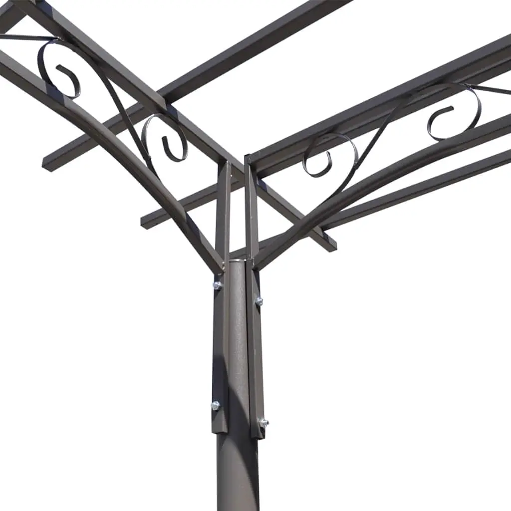 Tonnelle en métal anthracite vue 4