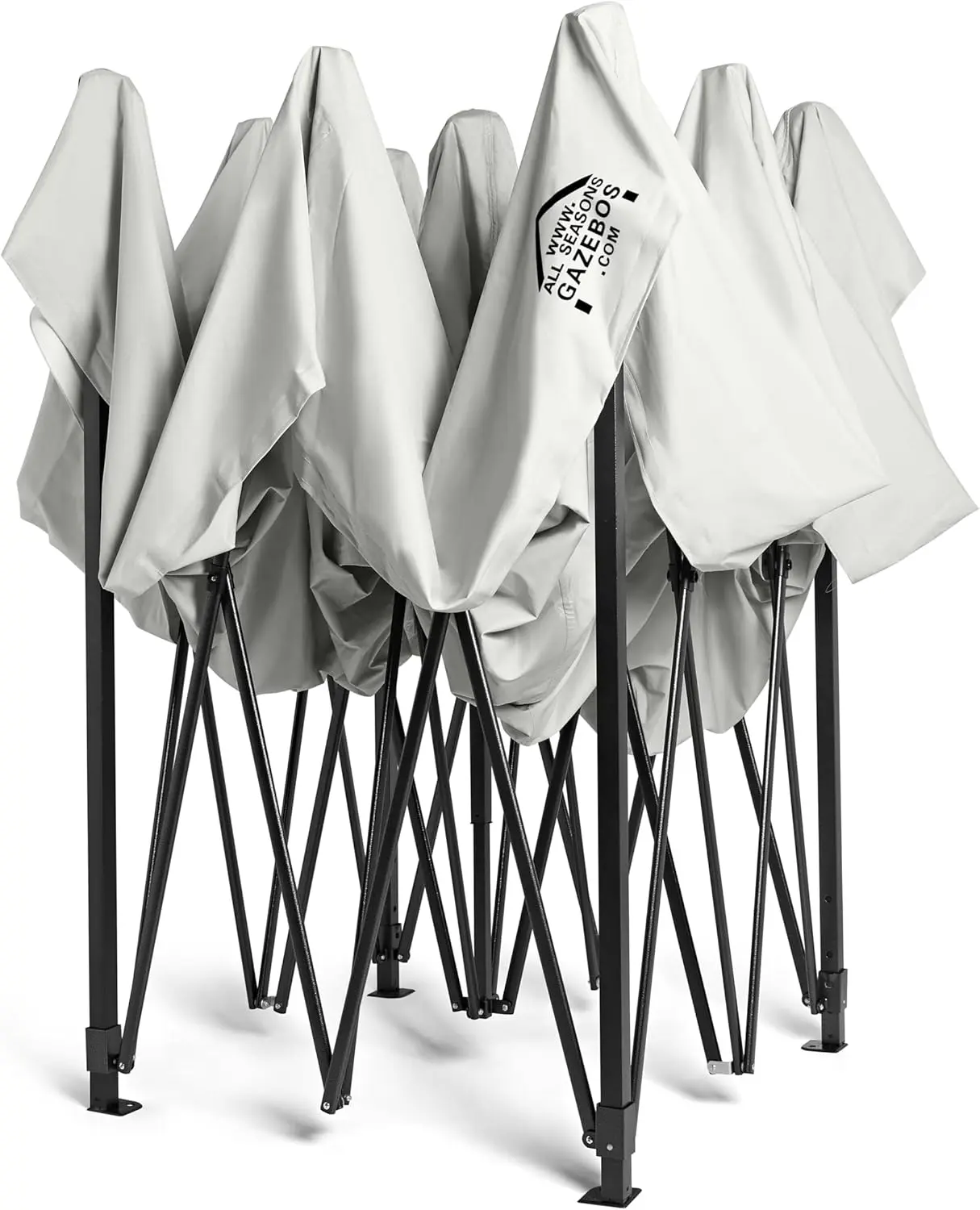 Tonnelle en métal blanc 3x3 m vue 5