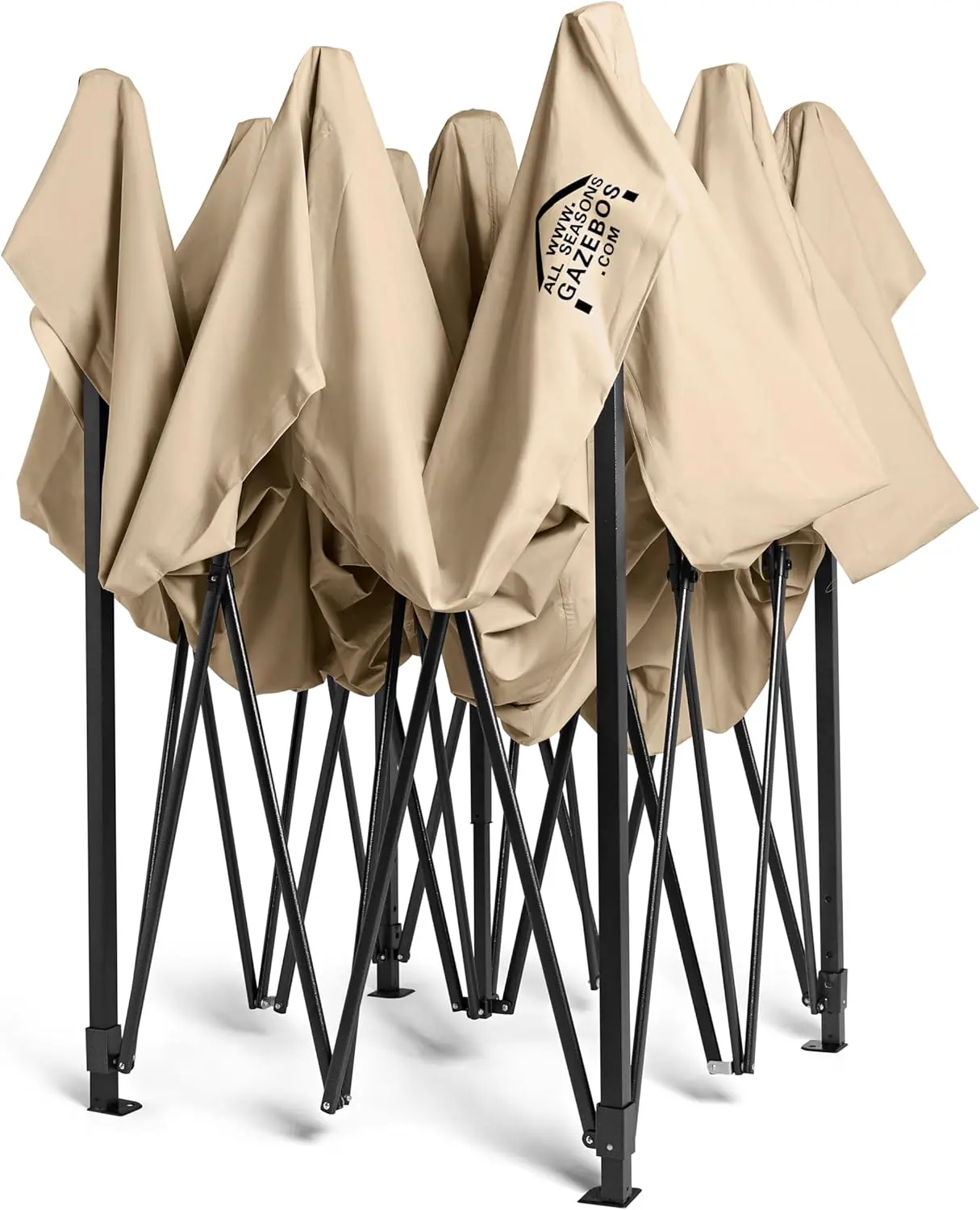 Tonnelle en métal beige 3x3 m vue 7