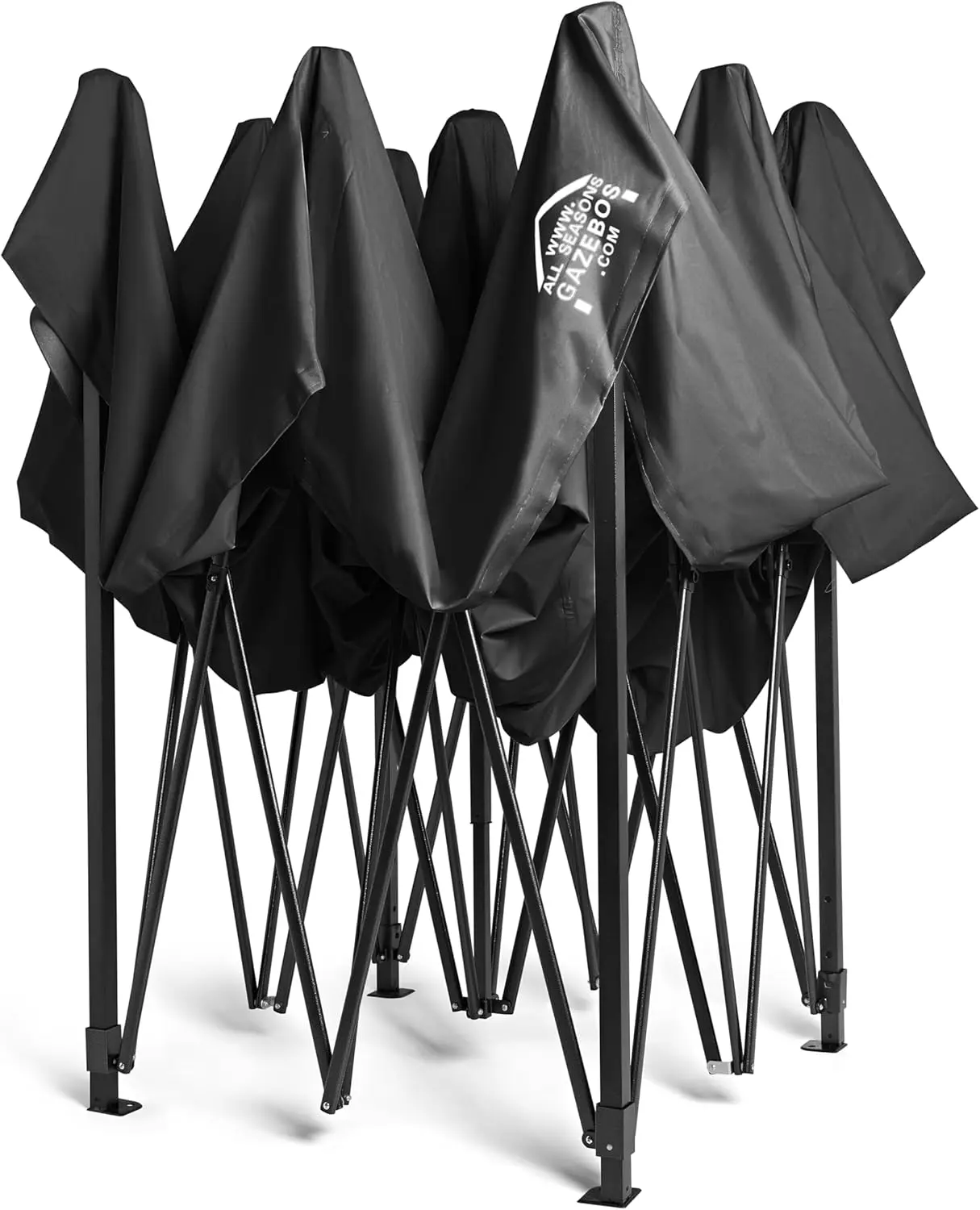 Tonnelle en métal noir 3x3 m vue 4