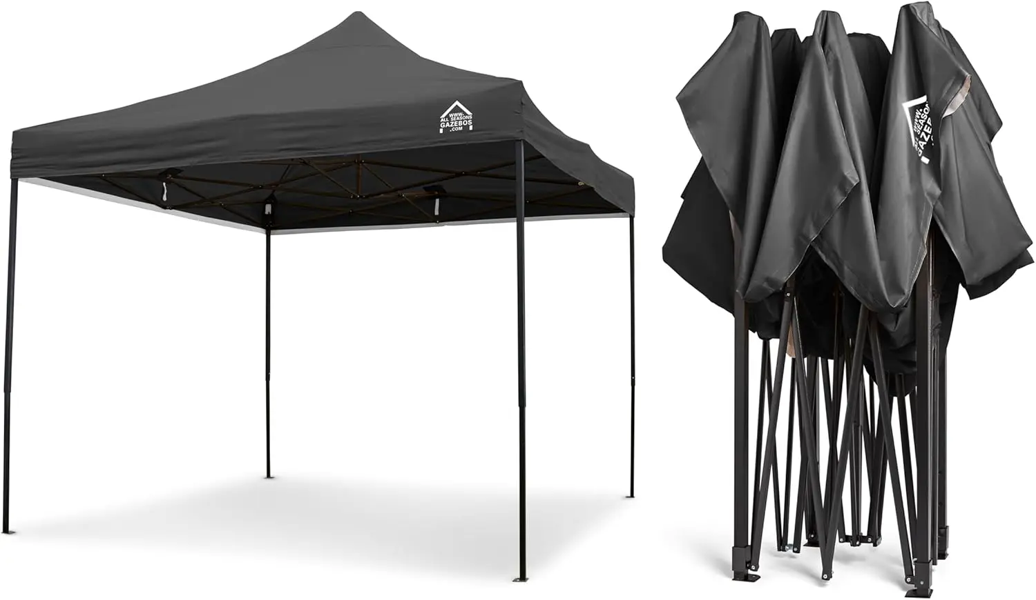 Tonnelle en métal noir 3x3 m vue 10