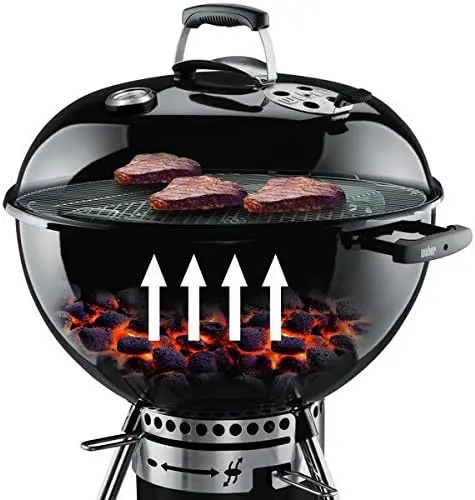 Barbecue weber en bois noir vue 8