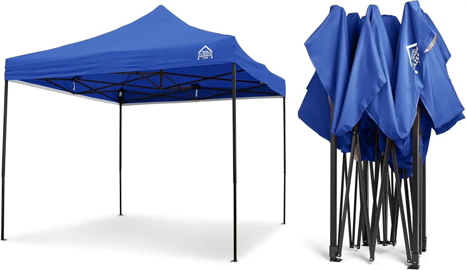 Tonnelle en métal bleu 3x3 m vue 3