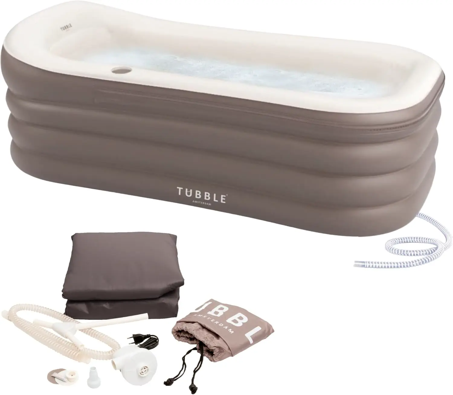 Spa gonflable 2 personnes taupe vue 1