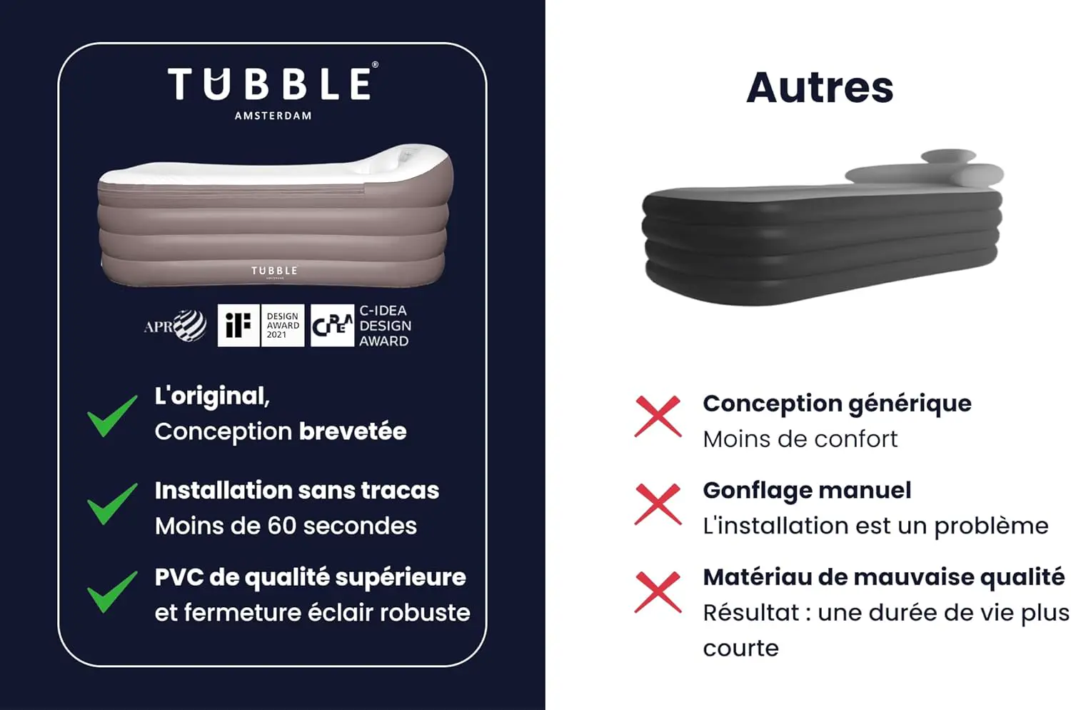 Spa gonflable 2 personnes taupe vue 8