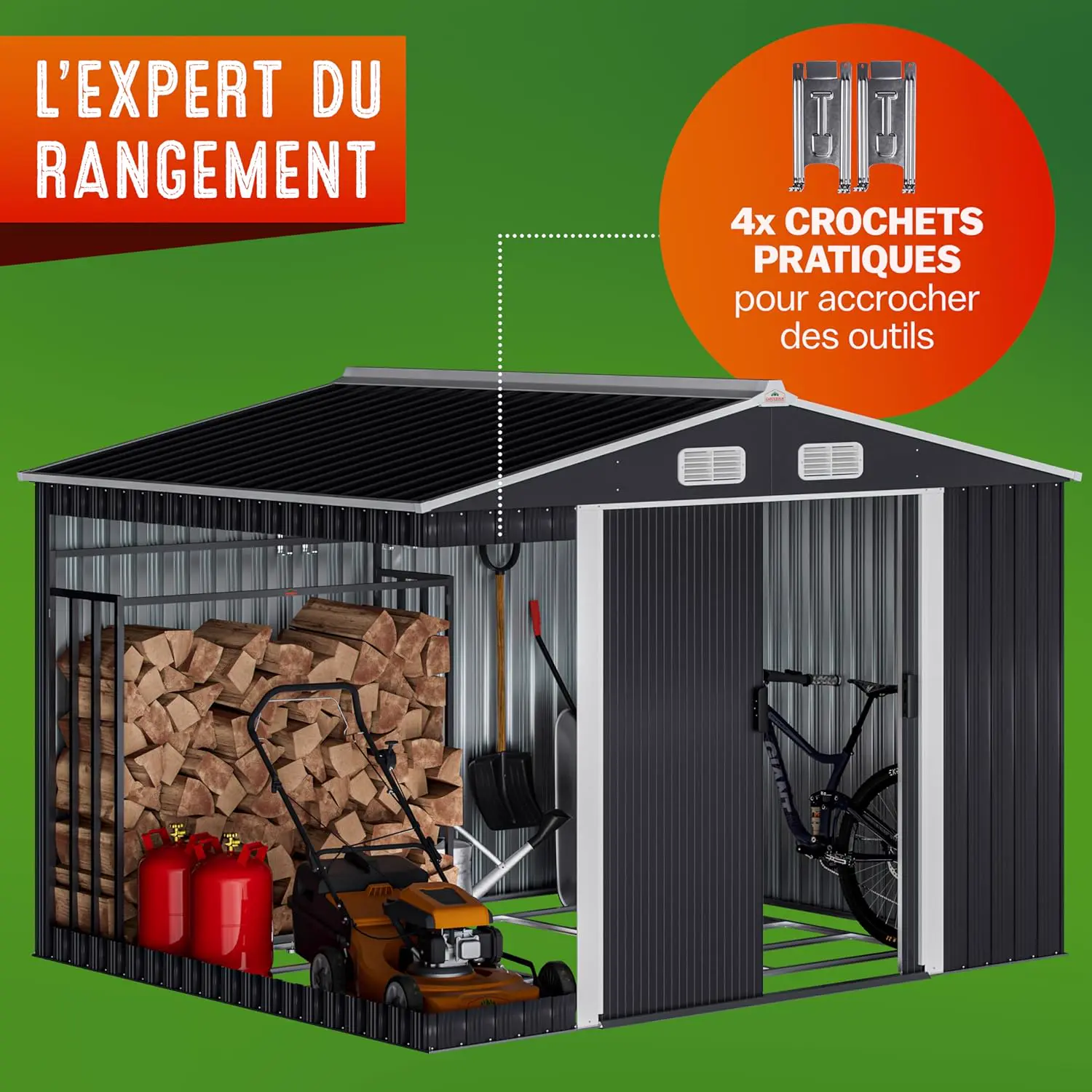 Abri de jardin en métal en métal 3 m² vue 2