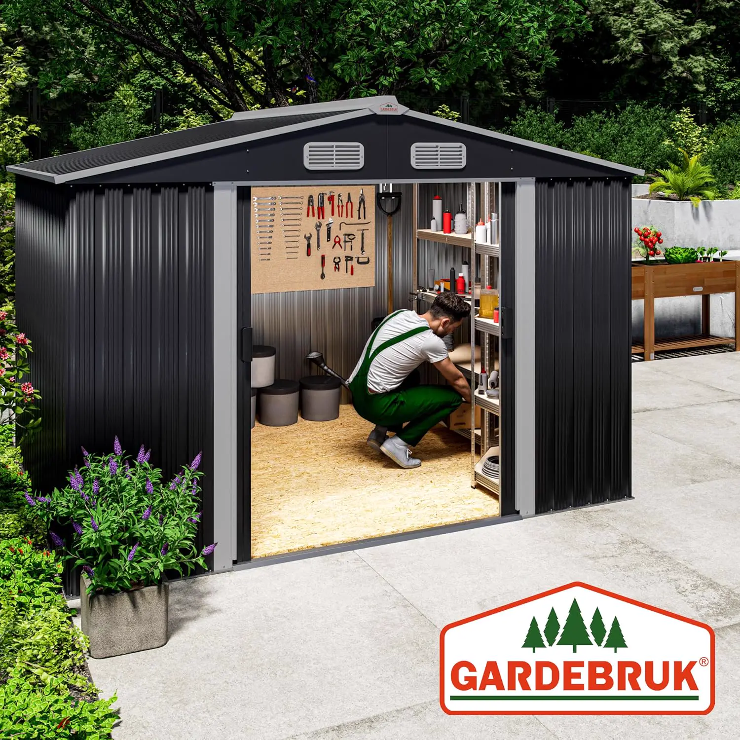 Abri de jardin en métal en métal 3 m² vue 5