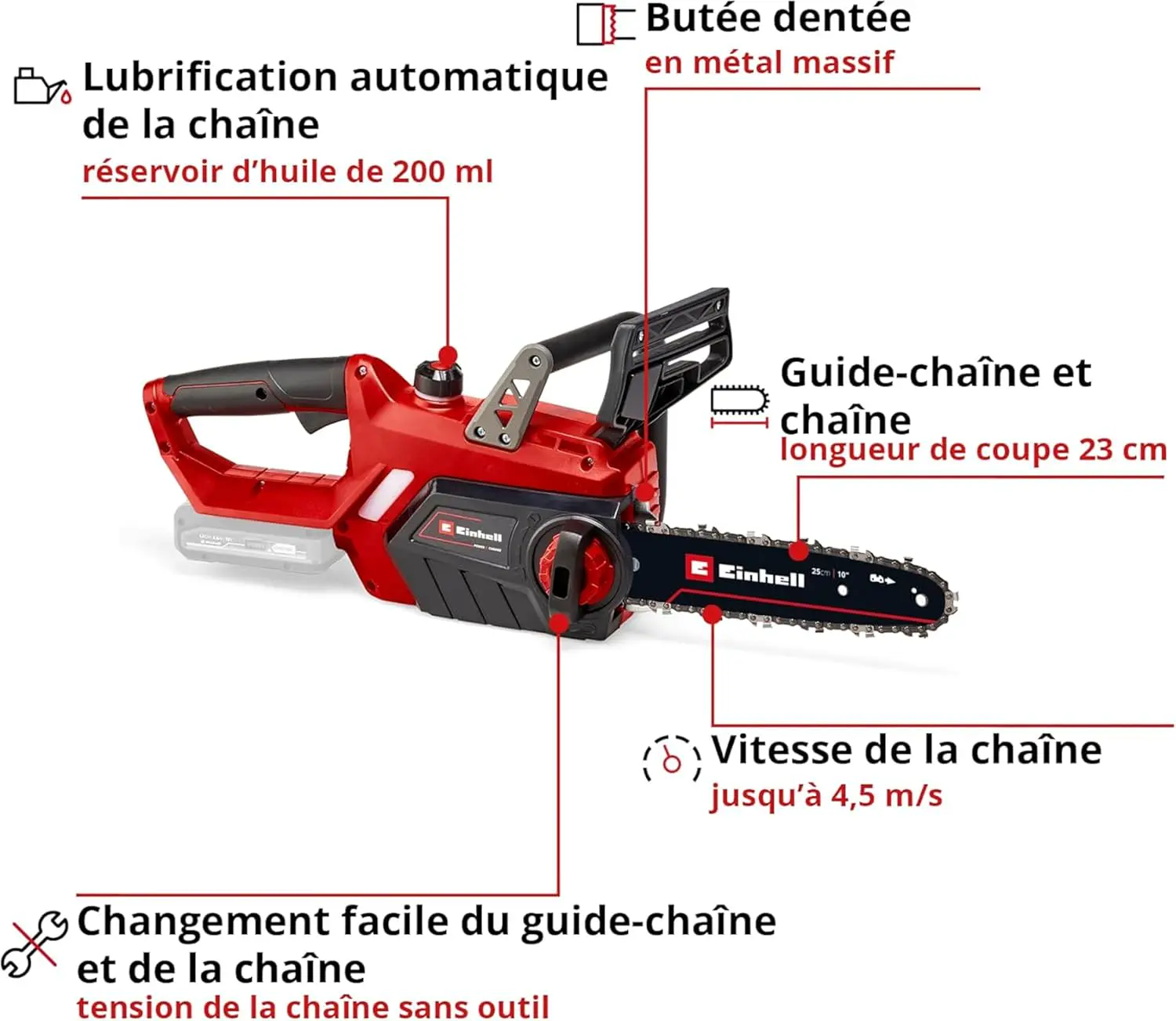 Tronçonneuse thermique en bois vue 3