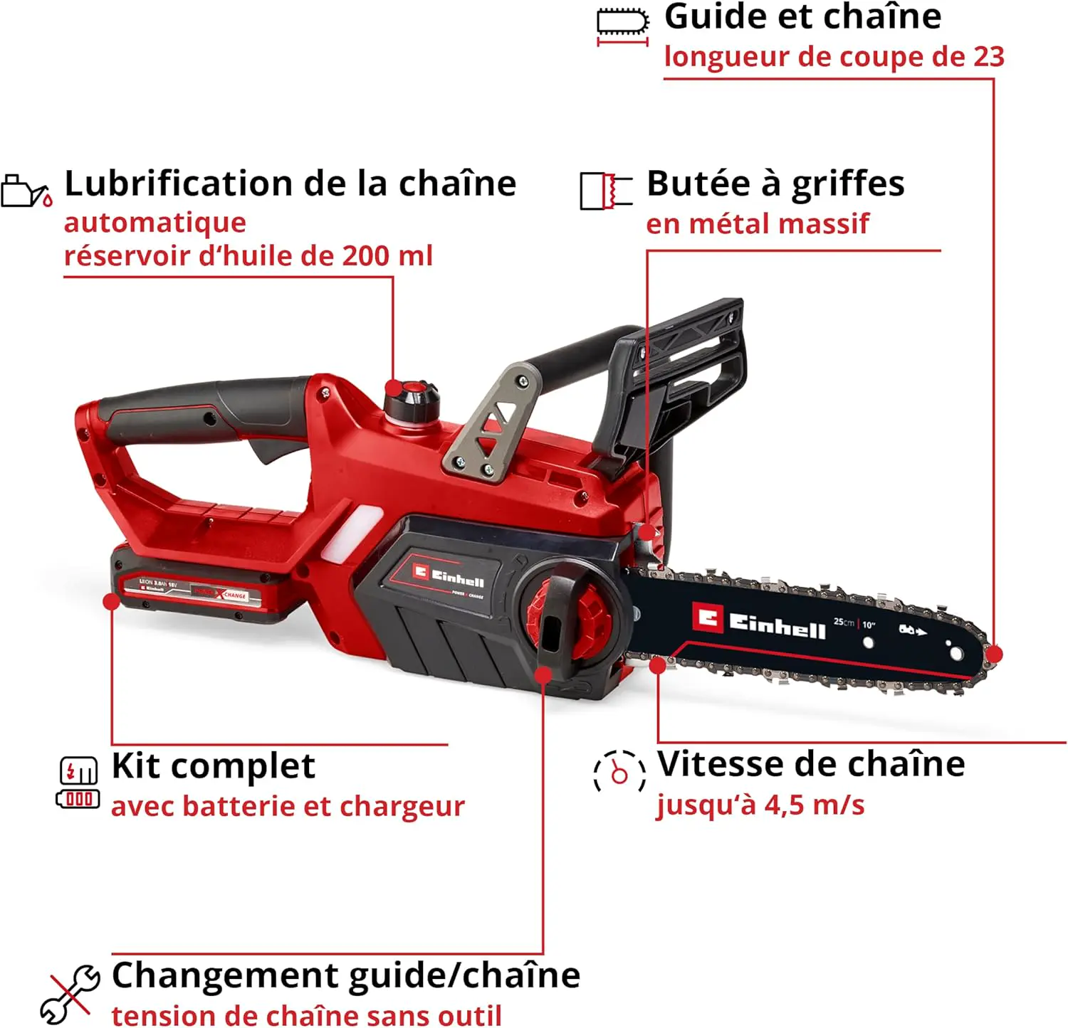 Tronçonneuse thermique en bois vue 3