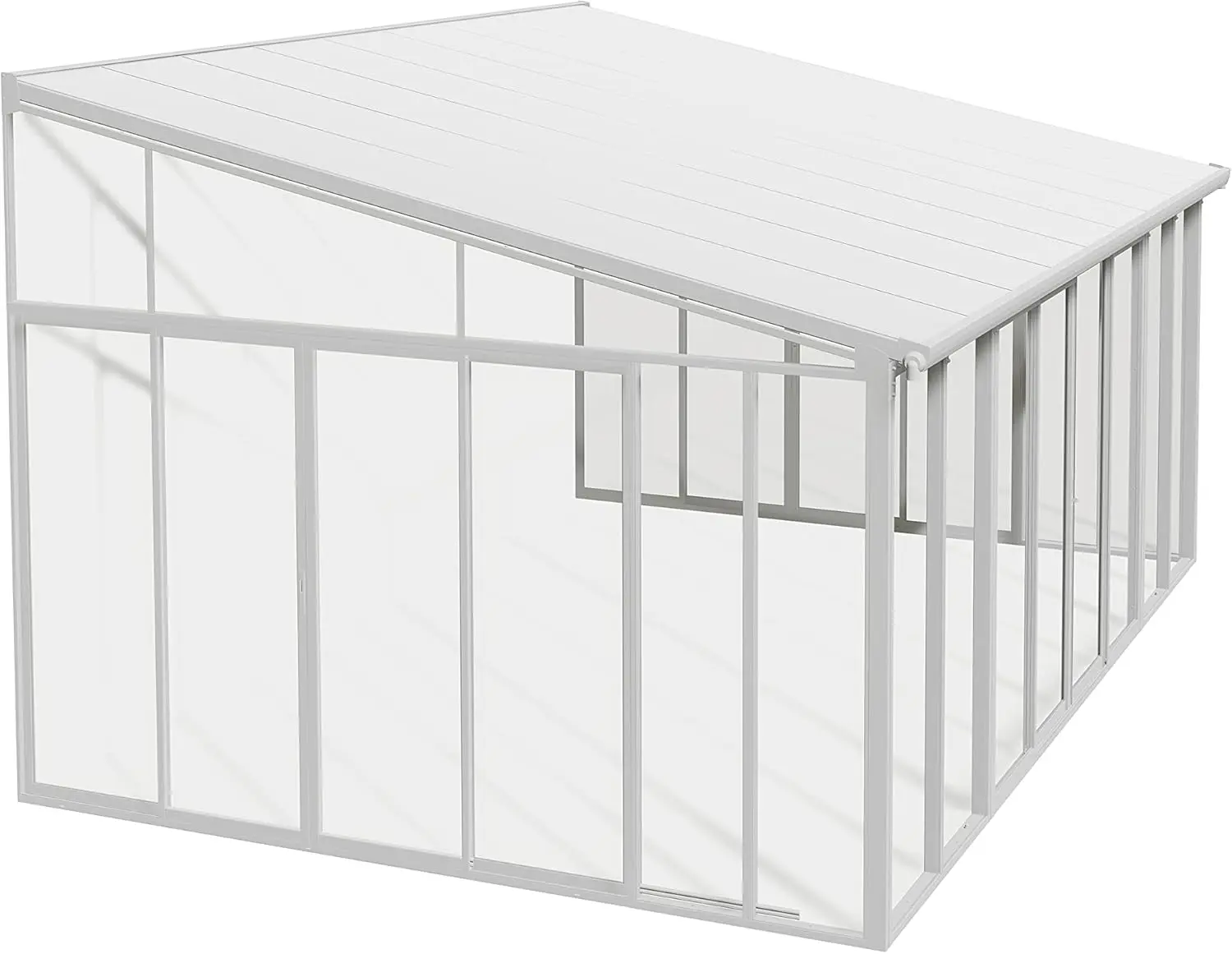 Canopia by Palram véranda Tonnelle de Jardin fermée en kit Sanremo 16.7m² . Structure en Aluminium Panneaux polycarbonate, résistant aux intempéries 16.7m²