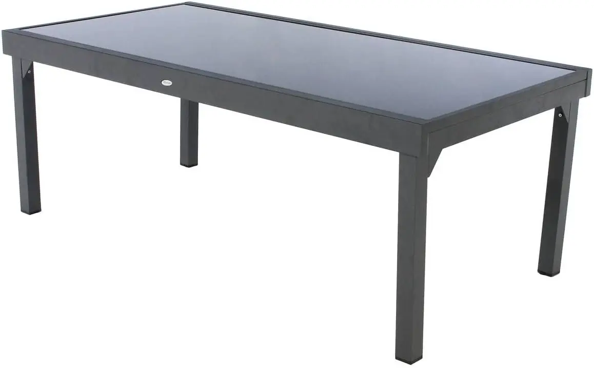 Hespéride - Table de Jardin Extensible Piazza Gris Graphite