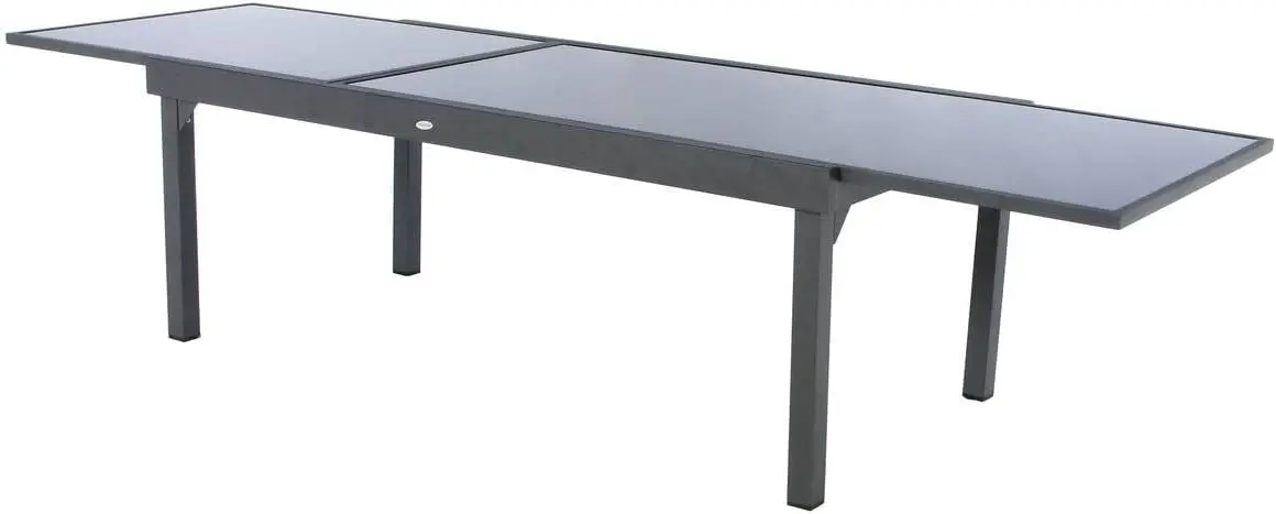 Table de jardin en métal gris vue 4