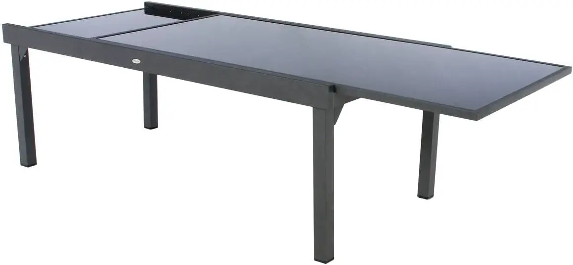 Table de jardin en métal gris vue 5