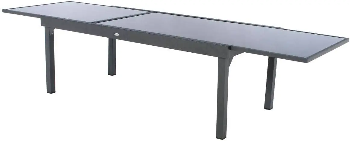 Table de jardin en métal gris vue 7
