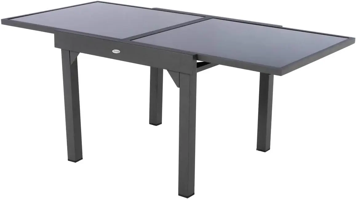 Hespéride - Table de Jardin Extensible Piazza Gris Graphite