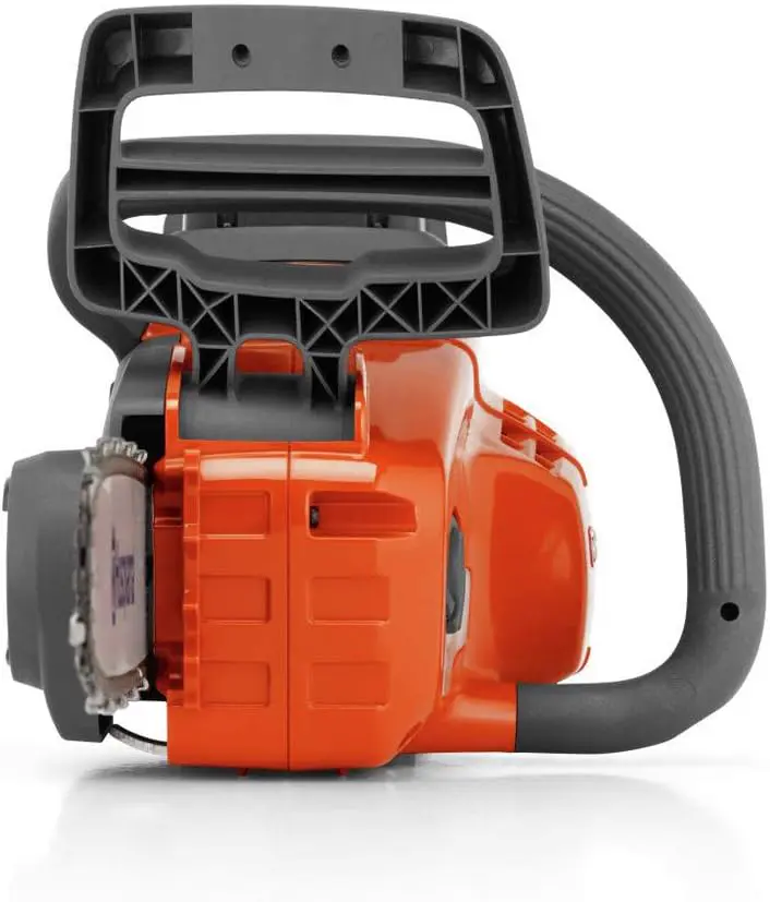 Tronçonneuse électrique en bois gris/orange vue 8