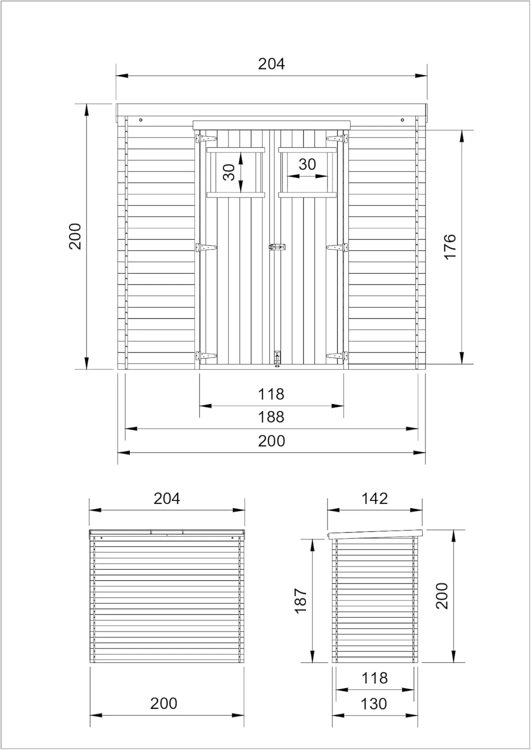 Abri de jardin en bois en bois 3 m² vue 5
