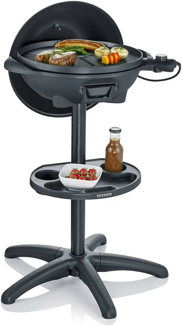SEVERIN Barbecue électrique 2 000 W avec grille en fonte d'aluminium