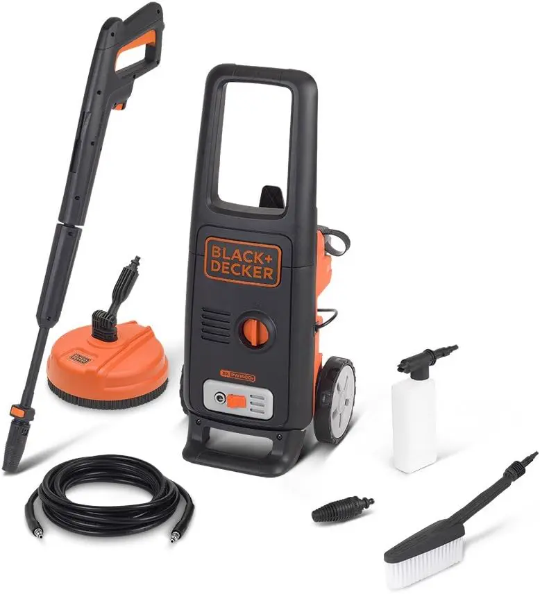 Black+Decker Nettoyeur Haute Pression BXPW1600PE avec Patio Cleaner