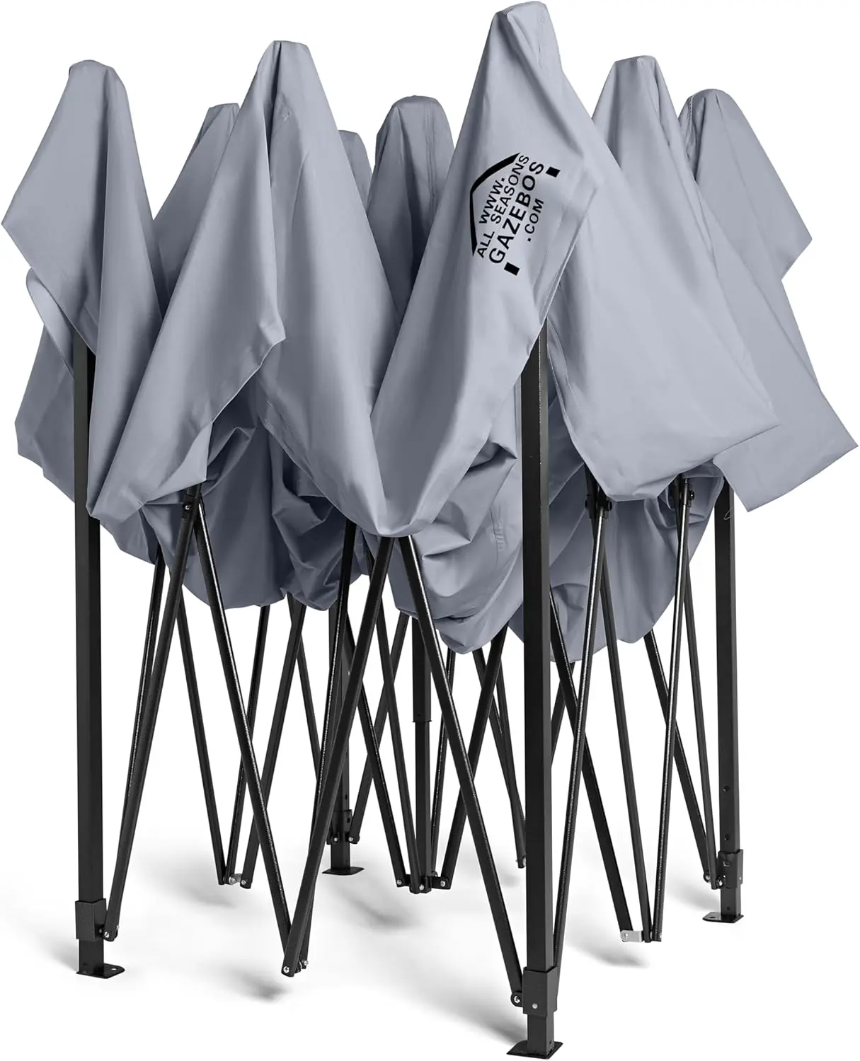 Tonnelle en métal gris 3x3 m vue 4