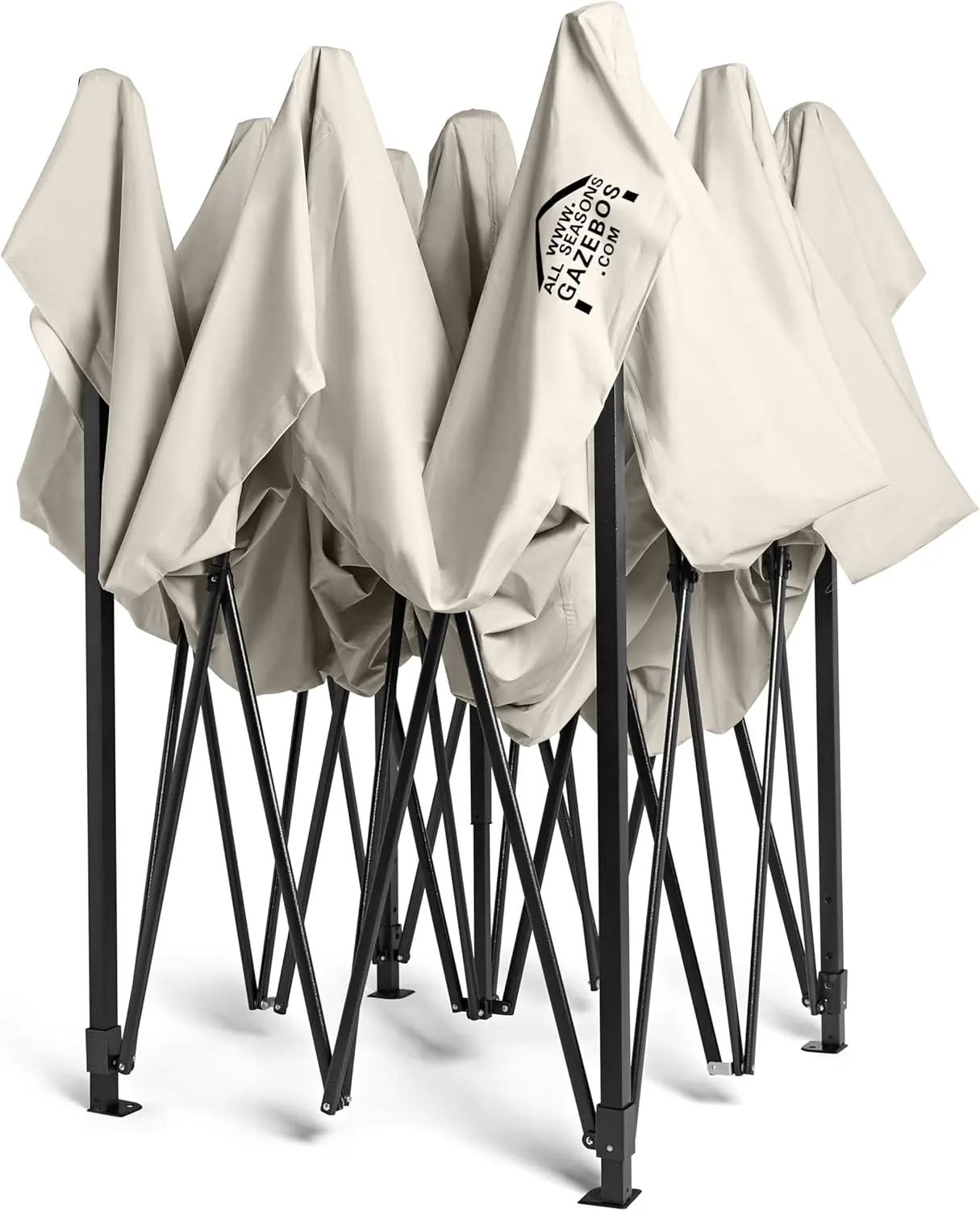 Tonnelle en métal crème 3x3 m vue 5