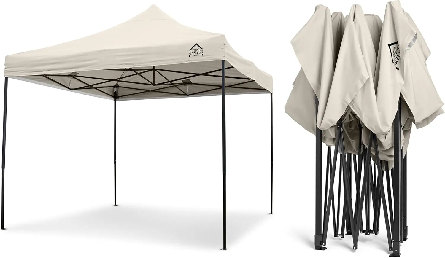 Tonnelle en métal crème 3x3 m vue 9