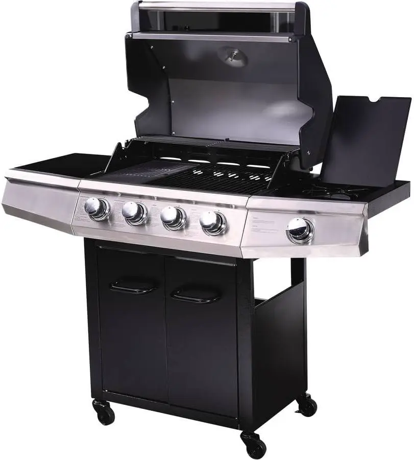 Barbecue à gaz noir vue 3
