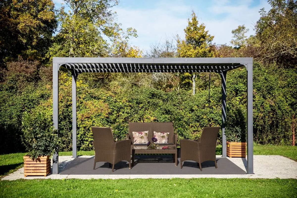 Pergola Bioclimatique 10.80 M2 Gris Antracite - PER 3630 BI 10.80 M2