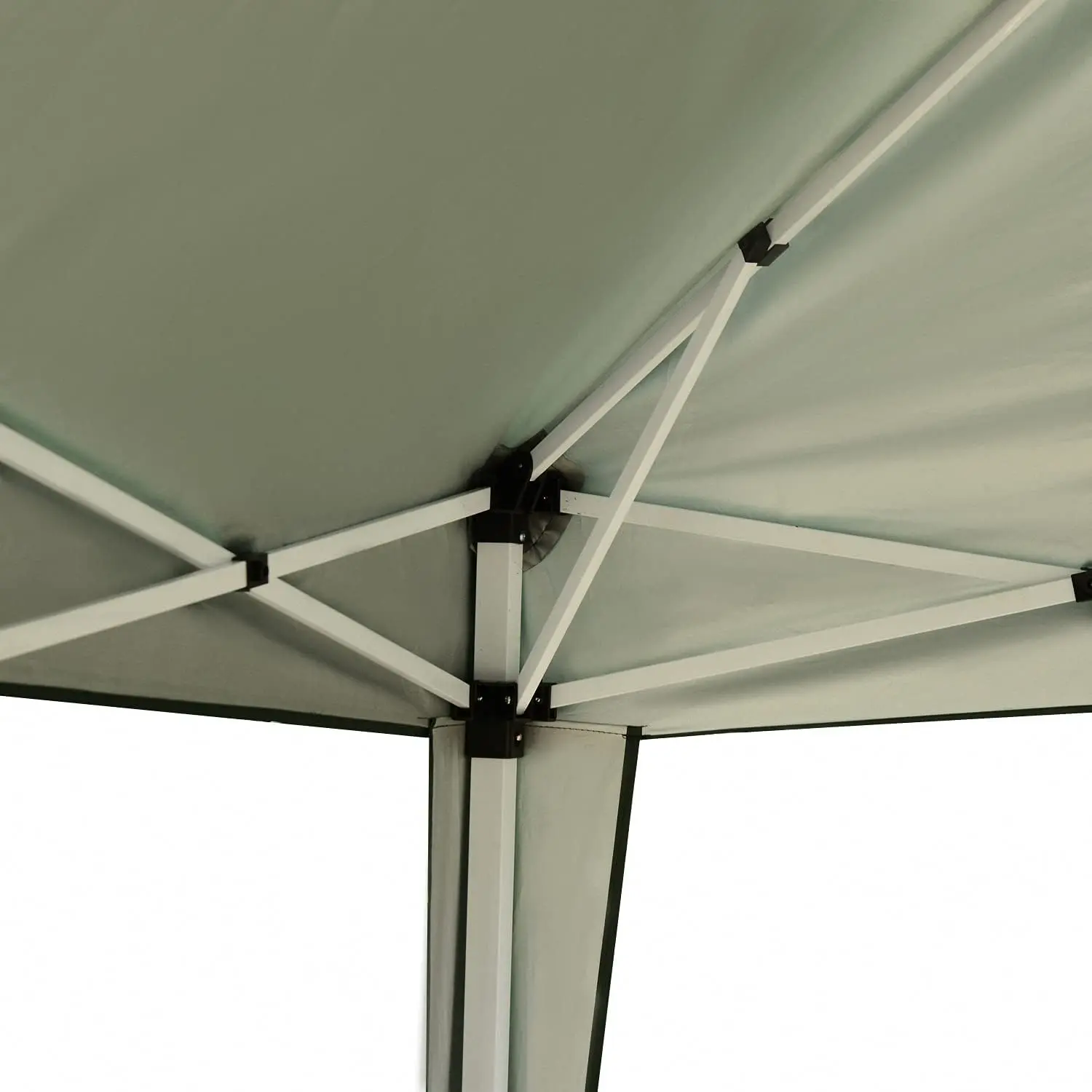 Tonnelle en métal vert 3x3 m vue 8