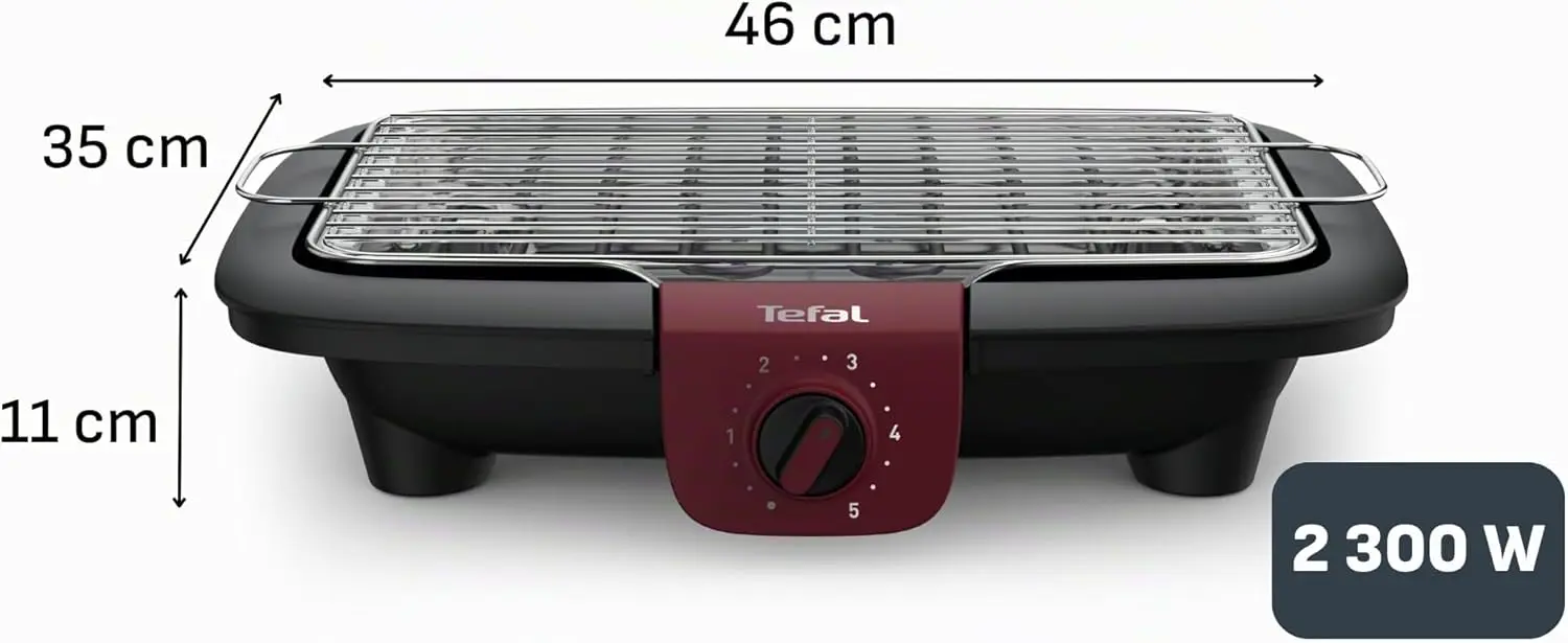 Barbecue électrique en aluminium noir vue 2