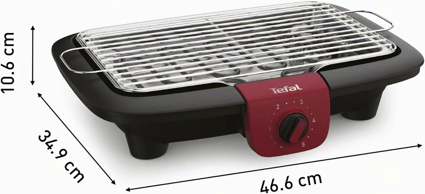 Barbecue électrique en aluminium noir vue 3