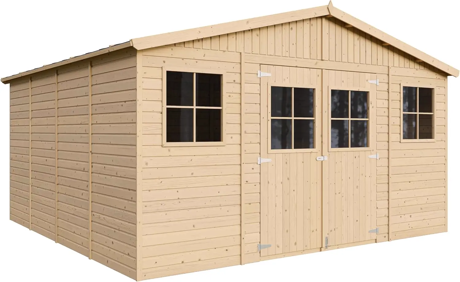 Abri de jardin en bois en bois naturel 15 m² vue 2