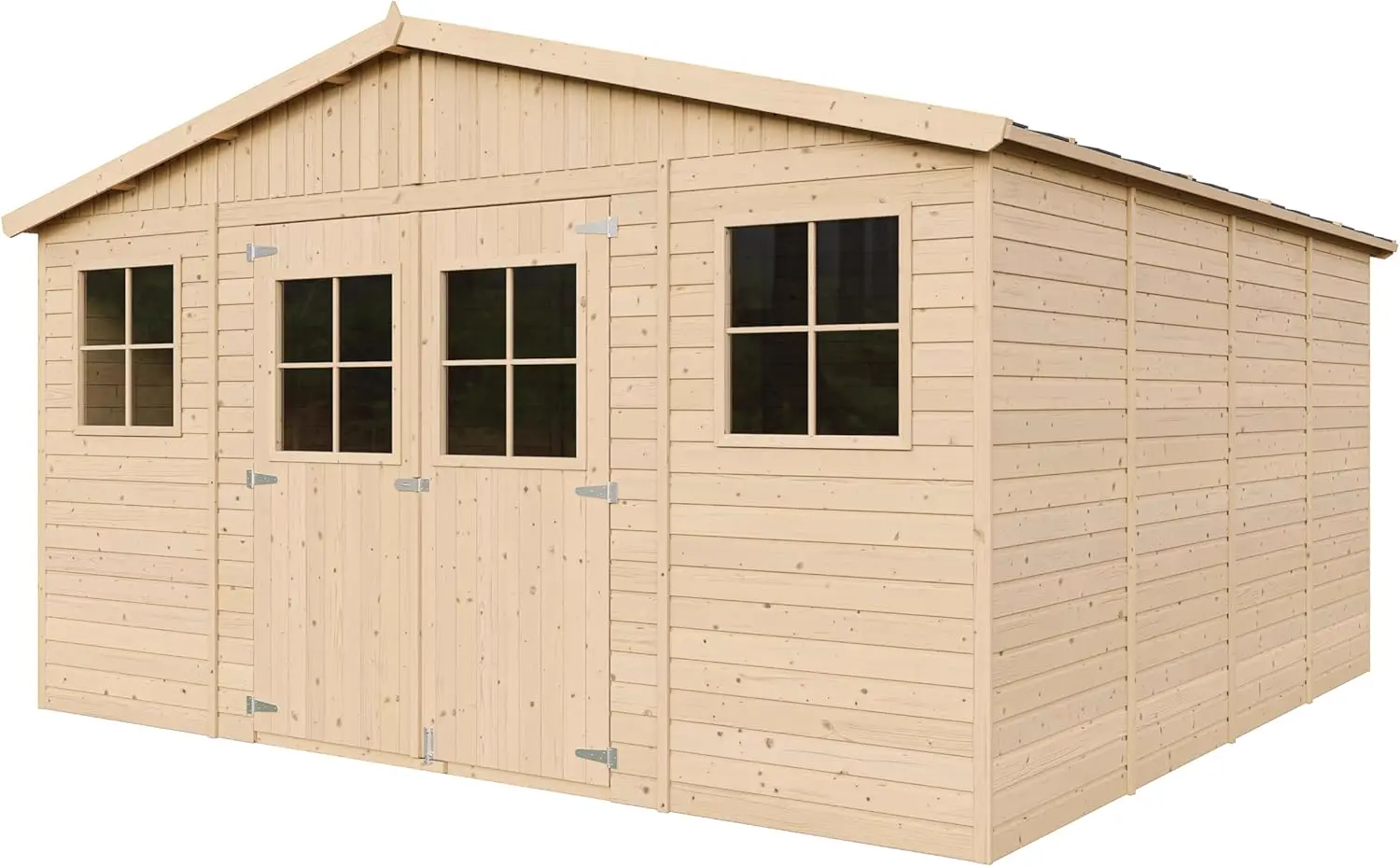 Abri de jardin en bois en bois naturel 15 m² vue 3