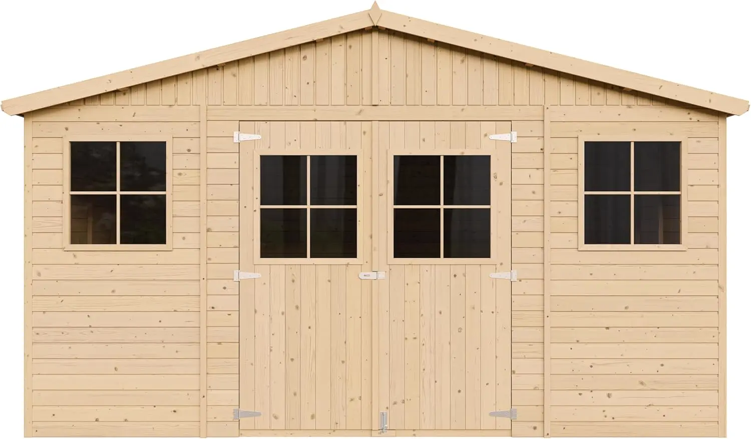 Abri de jardin en bois en bois naturel 15 m² vue 8
