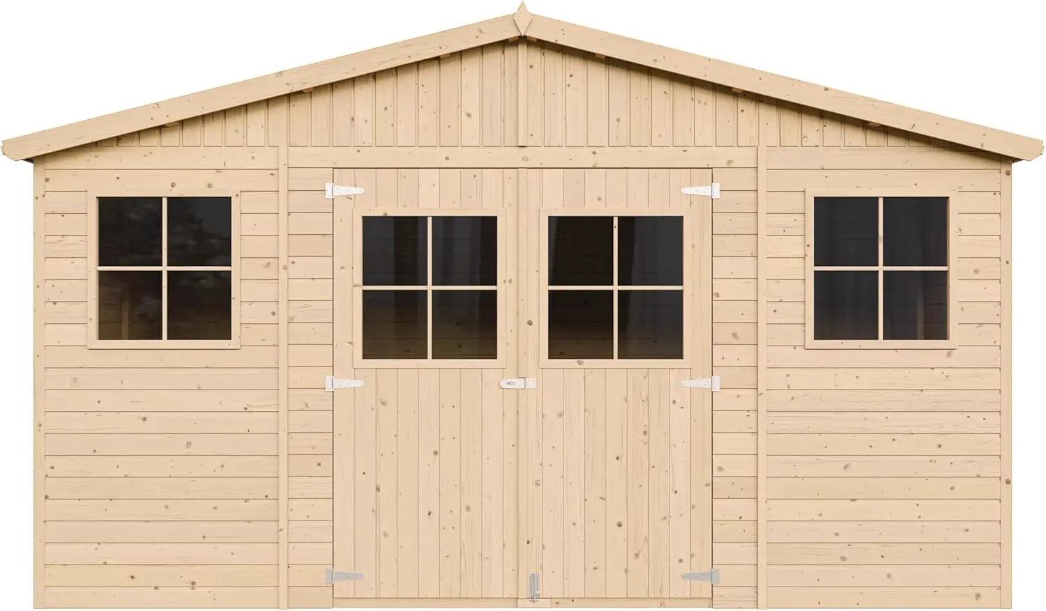 Abri de jardin en bois en bois naturel 10 m² vue 8