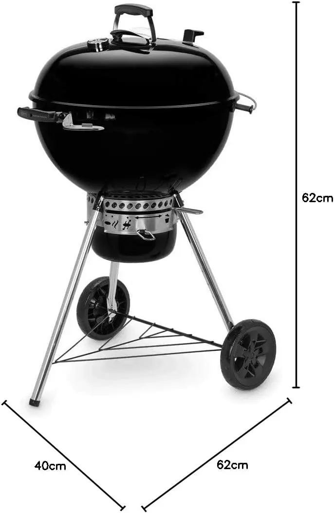Barbecue weber en aluminium noir vue 5