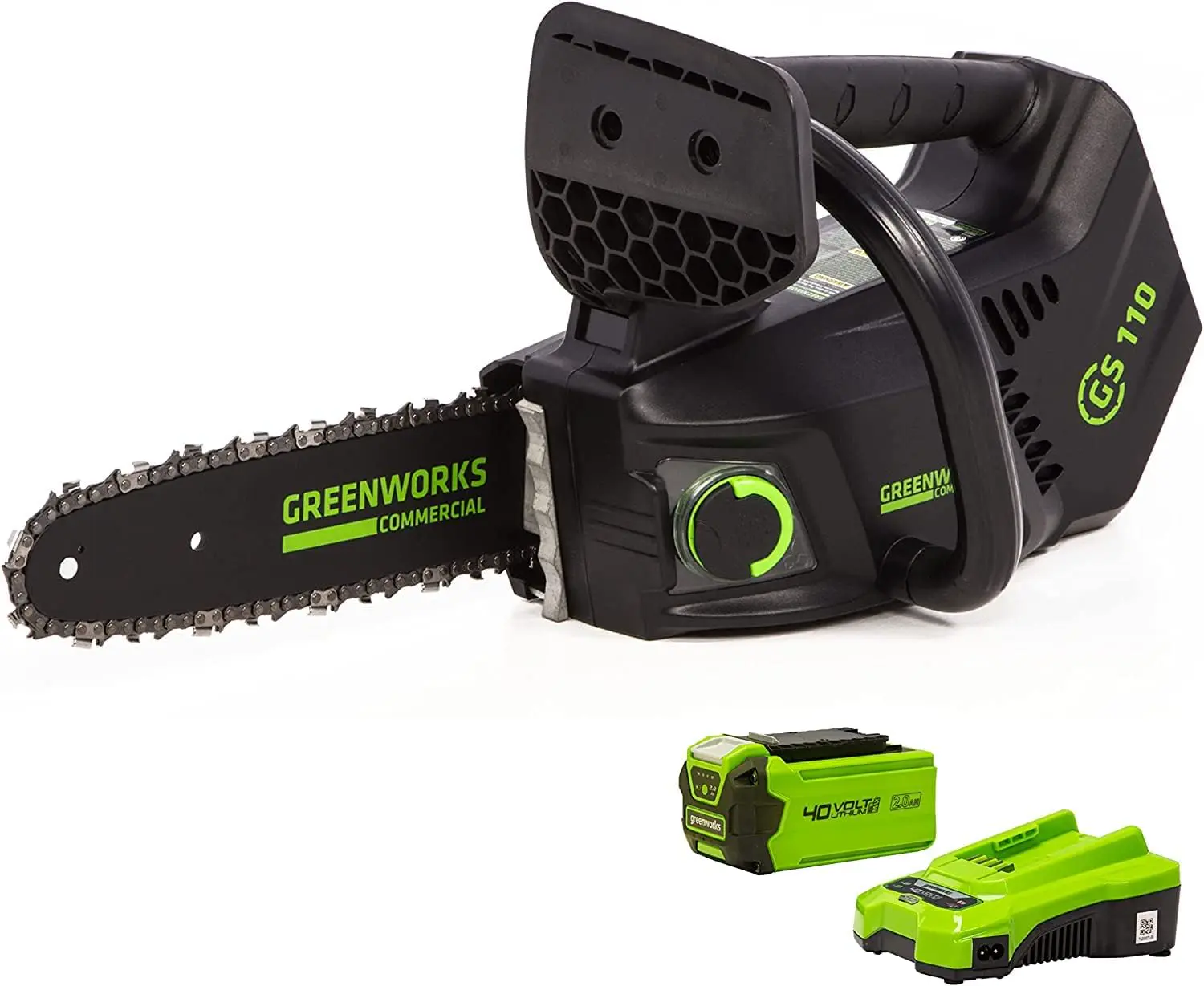 Greenworks GD40TCSK2 Tronçonneuse à Batterie Top Poignée Moteur Sans