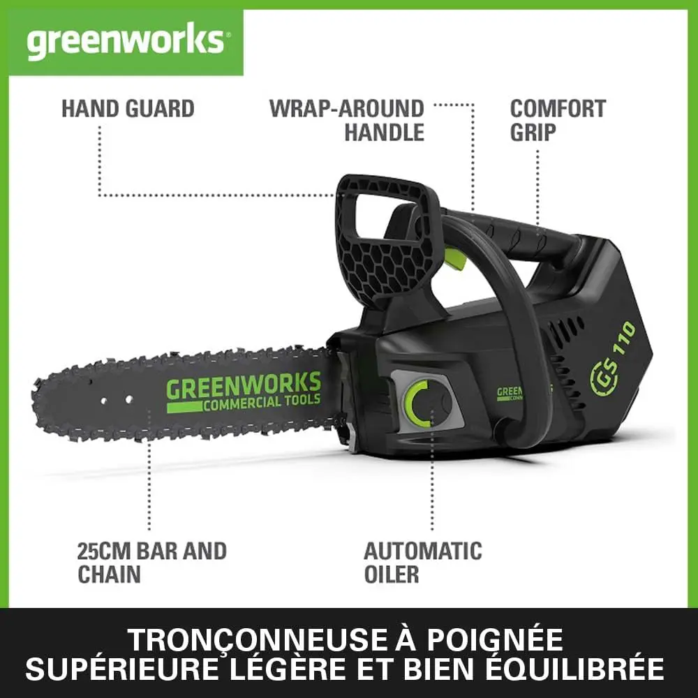 Tronçonneuse électrique Greenworks GD40TCSK2 Tronçonneuse à Ba… vue 2