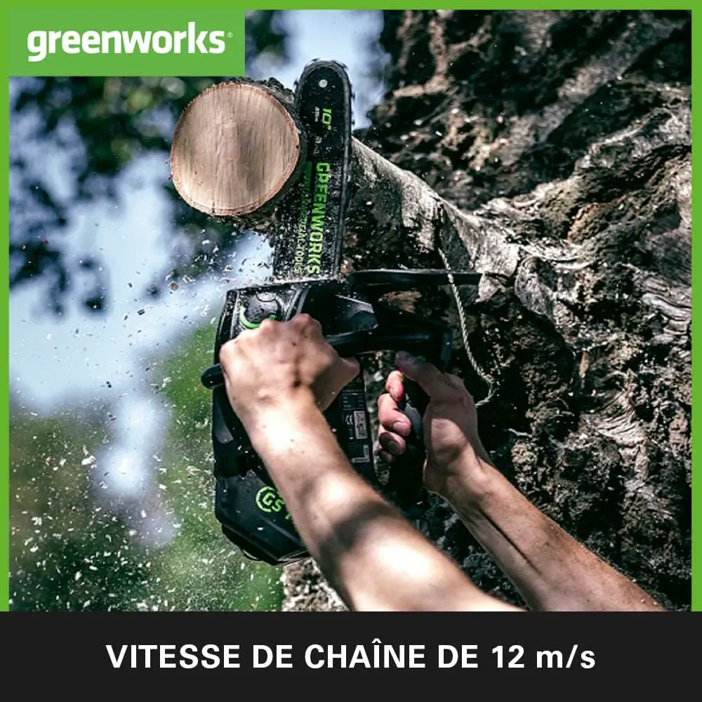 Tronçonneuse électrique Greenworks GD40TCSK2 Tronçonneuse à Ba… vue 3