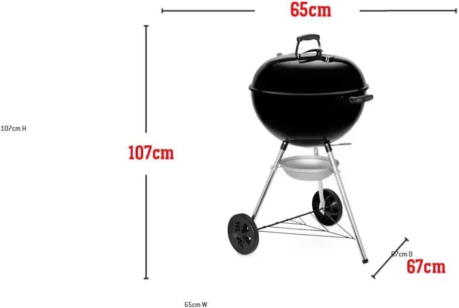 Barbecue weber en métal noir vue 4