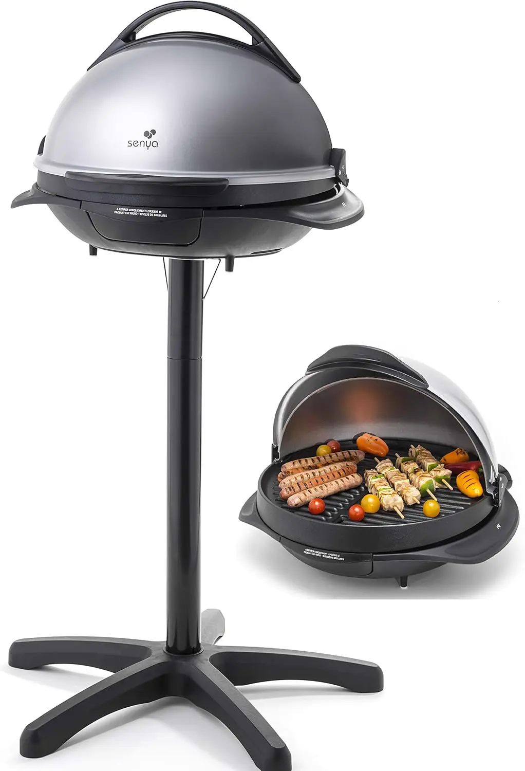 SENYA Barbecue Électrique 2 en 1 sur Pied et sur Table