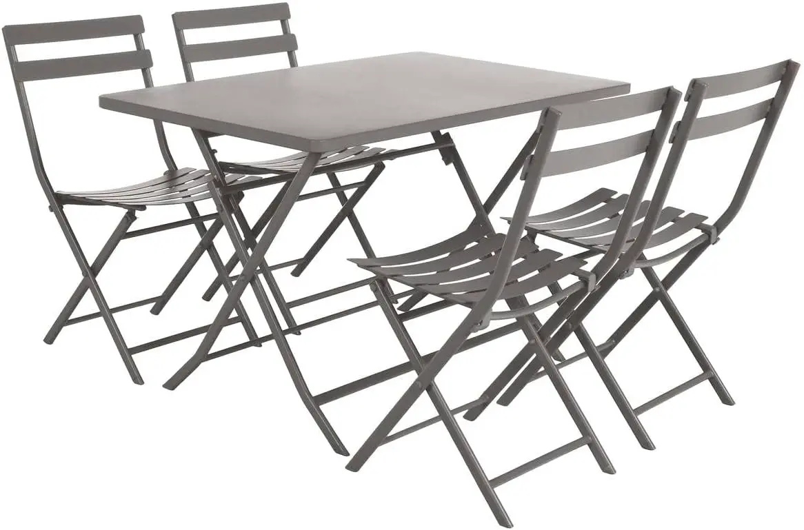 Table de jardin 4 places en métal vue 4